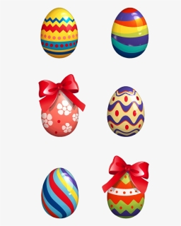 Colorful Easter Egg Background Png - Easter Egg Bunny Design, Transparent Png, Free Download