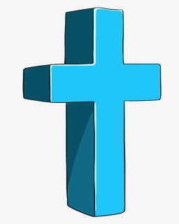 How To Draw 3d Cross - Cross, HD Png Download, Free Download