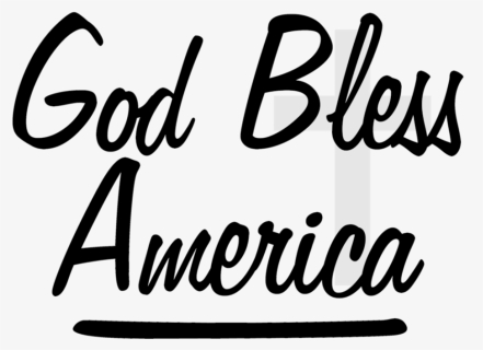 God Bless America Png - Calligraphy, Transparent Png, Free Download