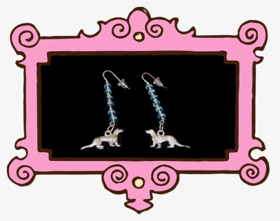 Blue Sparkle Ferret Earrings - Frames Clipart, HD Png Download, Free Download