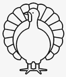 Canada Thanksgiving Day Turkey In Graphic Coloring - Turkey Clip Art Black And White, HD Png Download, Free Download