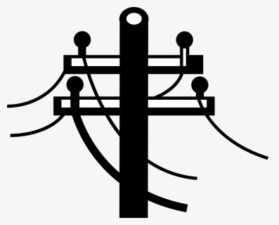 Vector Illustration Of Transmission Utility Pole Carries - Vector Electric Pole Png, Transparent Png, Free Download