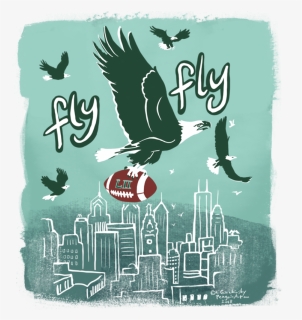 Fly Birds Fly T-shirt Illustration And Typography - Buzzard, HD Png Download, Free Download