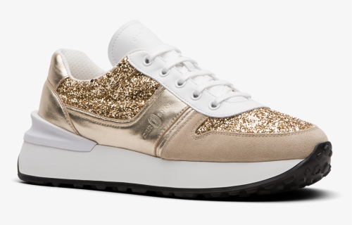 Suede And Glitter Sneaker Grays/browns - Walking Shoe, HD Png Download, Free Download