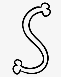 Letter S Of Bones Outlined Typography - Typography I Png, Transparent Png, Free Download