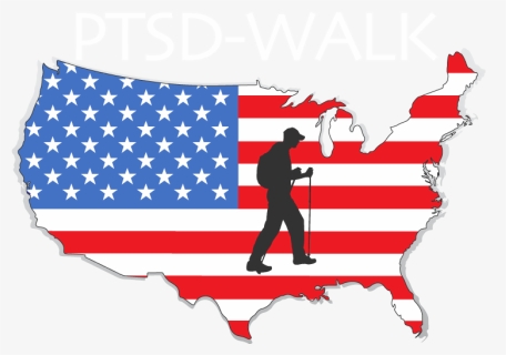 Steve Meyers Ptsd Walk Logo - Usa Flag, HD Png Download, Free Download