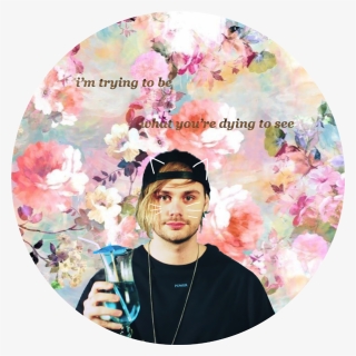 Michaelclifford 5sos 5secondsofsummer Kitten Catears - Flower Print Aesthetic, HD Png Download, Free Download