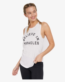 Spiritual Gangster Women"s Believe Muscle Tank Stone - Active Tank, HD Png Download, Free Download