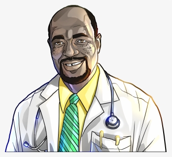 Black Doctor Png - Cartoon, Transparent Png, Free Download