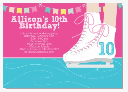Party Invitation Ice Skate, HD Png Download, Free Download