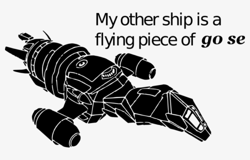 Clipart Lineart Serenity Firefly Ship - Firefly Ship Clipart, HD Png Download, Free Download
