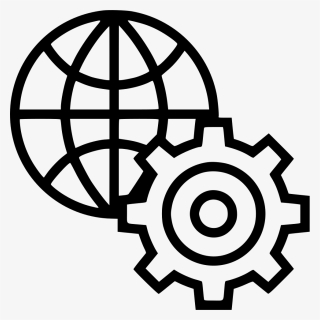 Gear Options Globe - Globe Gear Icon Png, Transparent Png, Free Download