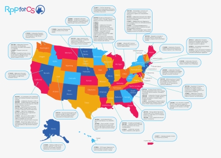 Rppforcs Projects Map - Most Infected States, HD Png Download, Free Download