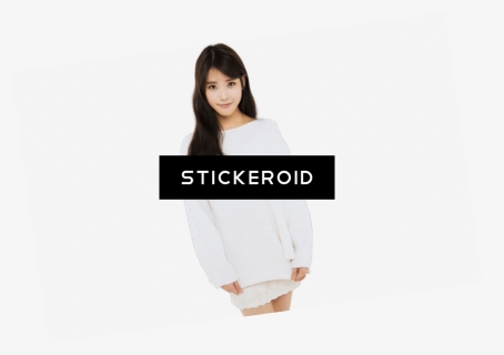 Iu White Sweater , Png Download - Girl, Transparent Png, Free Download
