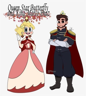 Queen Star Butterfly And King Marco Diaz Of Mewni this - Cartoon, HD Png Download, Free Download