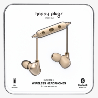 Ear Piece Ii Wireless Matte Gold - Happy Plugs Earbud Ear Piece Ii Mat Gold, HD Png Download, Free Download