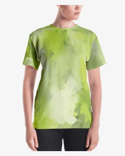 Apple Green Watercolor Women"s T Shirt T Shirt Zazuze - T-shirt, HD Png Download, Free Download