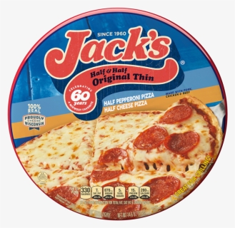 Jack"s Half & Half Original Thin Crust Pepperoni & - Jack's Frozen Pizza Cheese, HD Png Download, Free Download