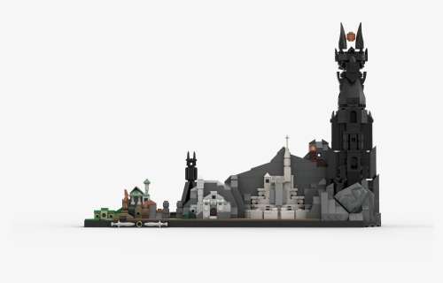 Lego Lotr Skyline Model - Lord Of The Rings Skyline, HD Png Download, Free Download