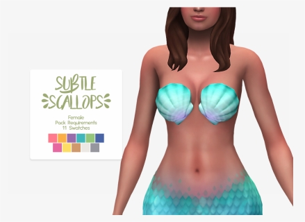 Sims 4 Mermaid Top Cc, HD Png Download, Free Download