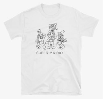 Super Ma Riot Mockup Front Flat White - Beat Saber T Shirt, HD Png Download, Free Download