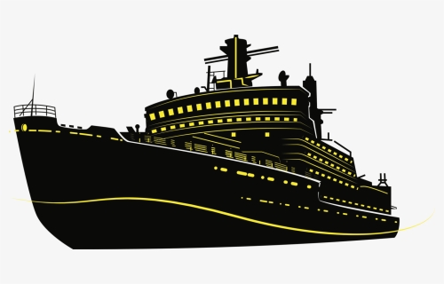 Cruise Clipart Cruiser - Silhouette Container Ship Clipart, HD Png Download, Free Download
