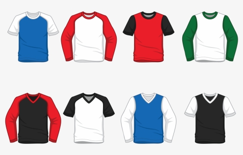 Men"s Raglan T-shirt Vector - T Shirt Raglan Vector, HD Png Download, Free Download
