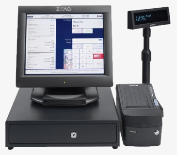 Fcx-payment - Computer Set For Cashier, HD Png Download, Free Download