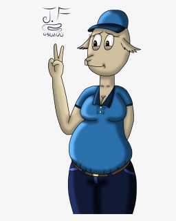 Curvy Goat Cashier - Cartoon, HD Png Download, Free Download