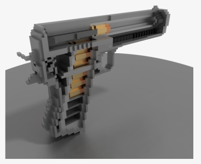 A Cutaway M1911 Pistol Created & Rendered Using Magicavoxel, - Lego, HD Png Download, Free Download
