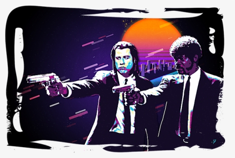 Thumb Image - Pulp Fiction Movie Poster Black And White, HD Png Download, Free Download