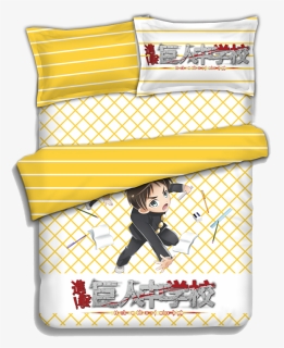 Japanese Anime Attack On Titan Eren Jaeger Bed Sheets - Bed Sheet, HD Png Download, Free Download