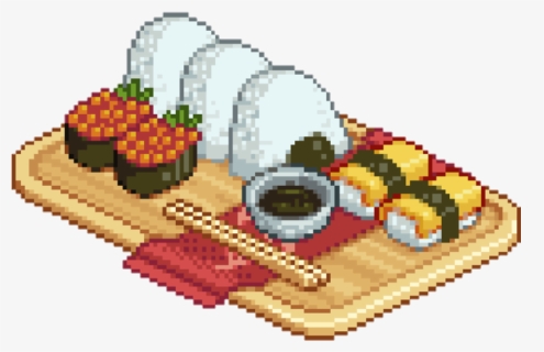 #pixel #sushi #cute #png #tumblr #food #red #yellow - Food Pixel Art, Transparent Png, Free Download