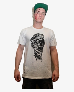 Fear Factory Queenstown Zombie Head White Tshirt - Skateboard Deck, HD Png Download, Free Download