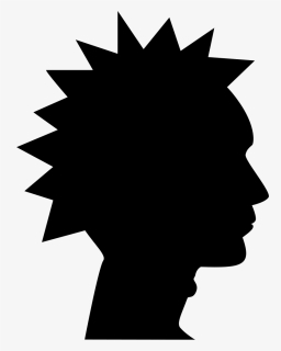 Punk Male Head Side View Silhouette - Punk Rock, HD Png Download - kindpng