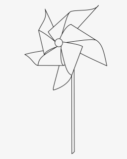 Line Art Leaf Pinwheel - Sketch, HD Png Download, Free Download