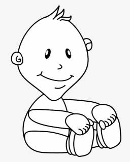 Baby Boy Vector Image - Outline Of A Baby, HD Png Download, Free Download