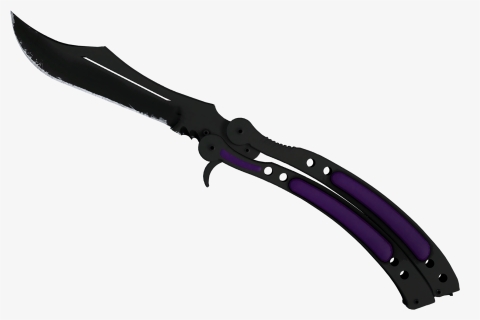 Butterfly Knife Ultraviolet Large Rendering - Cs Go Butterfly Doppler, HD Png Download, Free Download