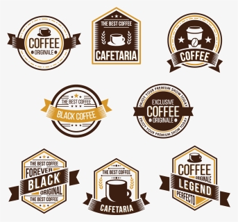 Coffee Badge Vector - Vector Logo Coffee Png, Transparent Png, Free Download