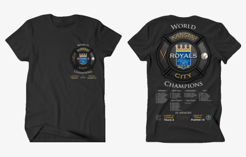 Kc Royals Maltese Memorial Front Back Charcoal - Back Of Shirt Typography Design, HD Png Download, Free Download