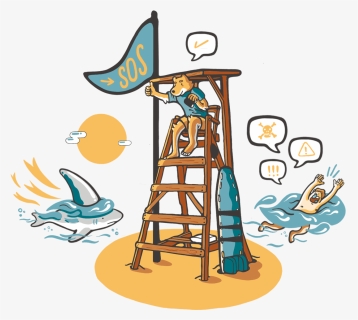Work As A Lifeguard In Australia - Cartoon, HD Png Download, Free Download