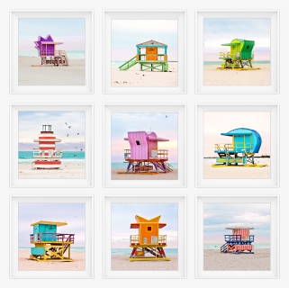 Miami Beach Hut Lifeguard Stand Print Collection, HD Png Download, Free Download