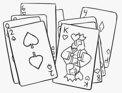 Series Of Playing Cards As Used With Card Talk - Line Art, HD Png Download, Free Download