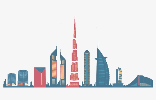 Picture Of Dubai Skyline - Skyline Dubai Png, Transparent Png, Free Download