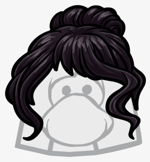 Club Penguin Rewritten Wiki - Hair Clip Art Pony Tail, HD Png Download, Free Download
