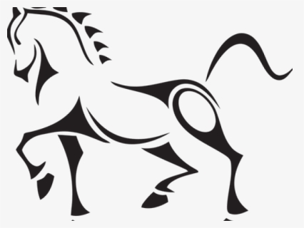 Rider Clipart Tribal - Dessin De Cheval Tribal Facile, HD Png Download, Free Download