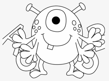 Monster Clipart Black And White, HD Png Download, Free Download