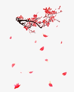 Red Ink Plum Png - Chinese Cherry Blossom Png, Transparent Png, Free Download