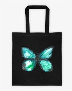 Green Butterfly Cotton Canvas Tote Bag - Lycaenid, HD Png Download, Free Download