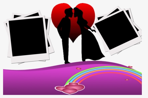 Molduras Para Fotos Namorados Gratis Photoshop Online - Valentine's Day, HD Png Download, Free Download